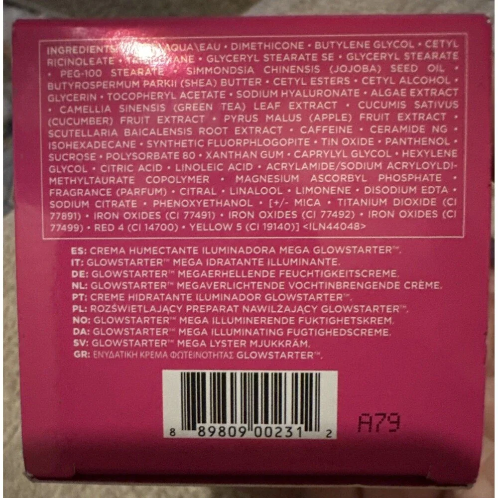 NIB GlamGlow Glowstarter Mega Illuminating Moisturizer Nude Glow 1.7oz 50ml 👀👀